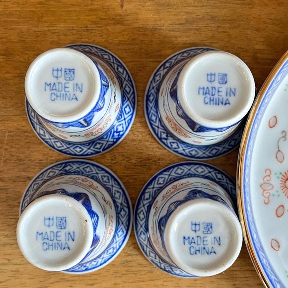 Vintage child/doll Chinese tea set. Excellent condition. - Picture 5 of 6